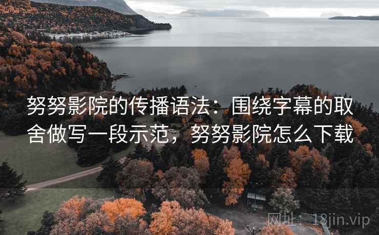 努努影院的传播语法：围绕字幕的取舍做写一段示范，努努影院怎么下载