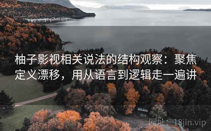 柚子影视相关说法的结构观察：聚焦定义漂移，用从语言到逻辑走一遍讲